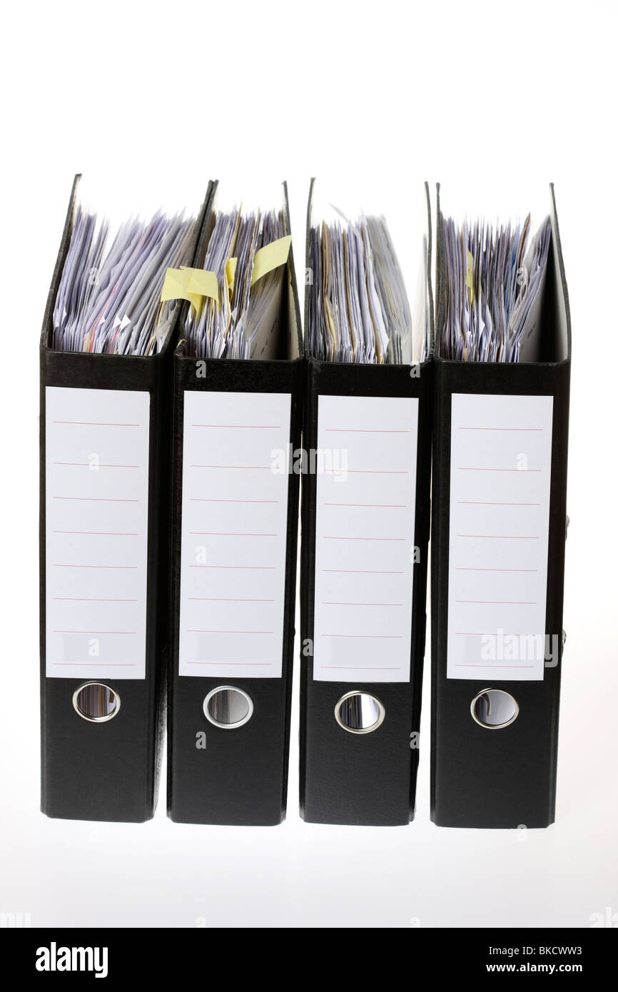 Document file, box file, office supply, paperwork. filing folder. Stock Photo