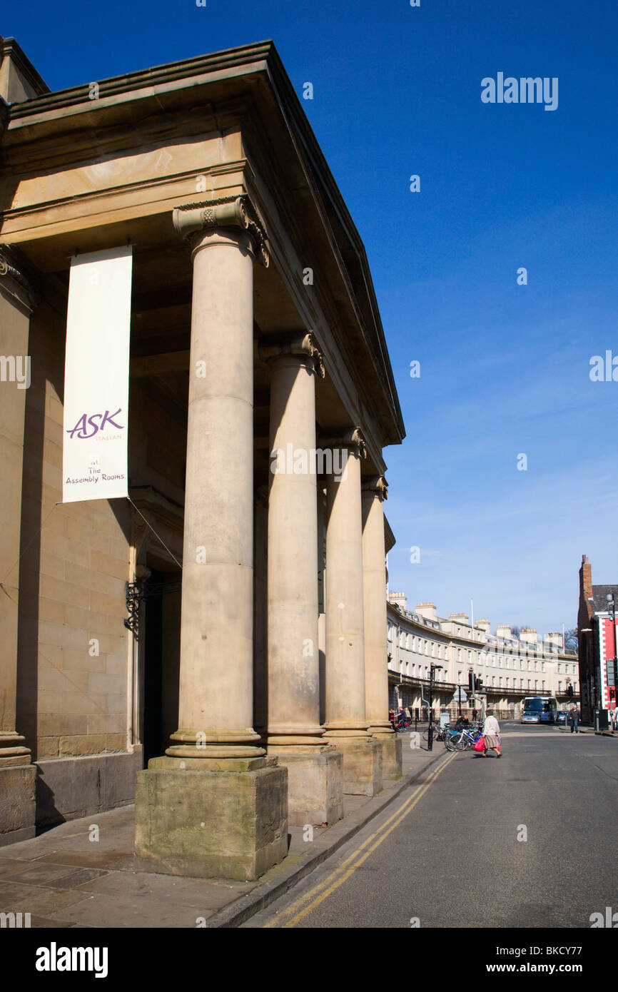 Assembly Rooms with St Leonards Place beyond York Yorkshire UK Stock Photo