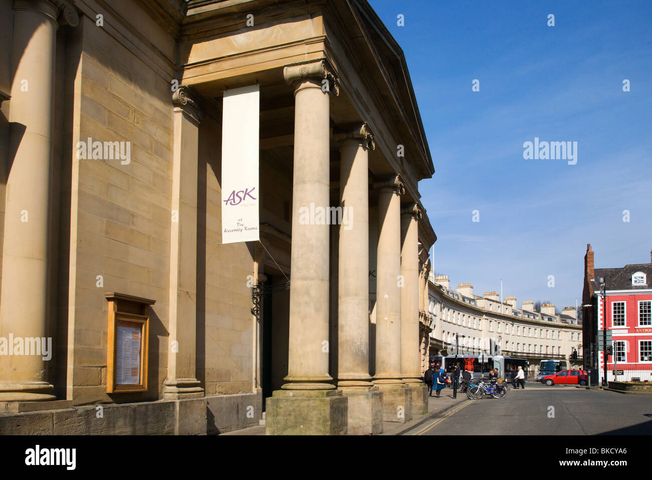 Assembly Rooms with St Leonards Place beyond York Yorkshire UK Stock Photo