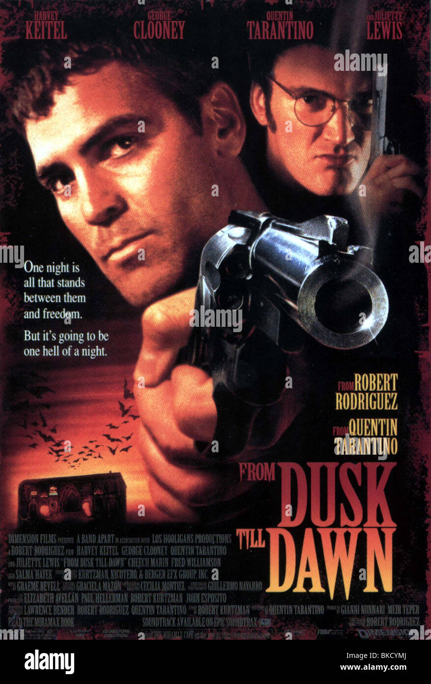 FROM DUSK TILL DAWN (1996) GEORGE CLOONEY, QUENTIN TARANTINO POSTER FDTD 001 PC Stock Photo