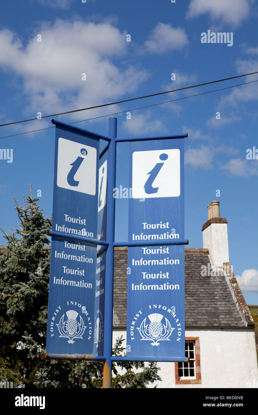 A tourist information sign Stock Photo