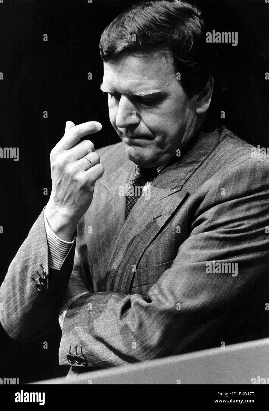 Schroeder, Gerhard, * 7.4.1944, German politician (SPD), as top candidate for Lower Saxony, 3.5.1986, Stock Photo