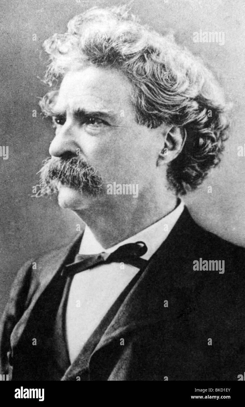 Twain, Mark, 30.11.1835 - 21.4.1910, American author / writer, humorist, portrait, Stock Photo