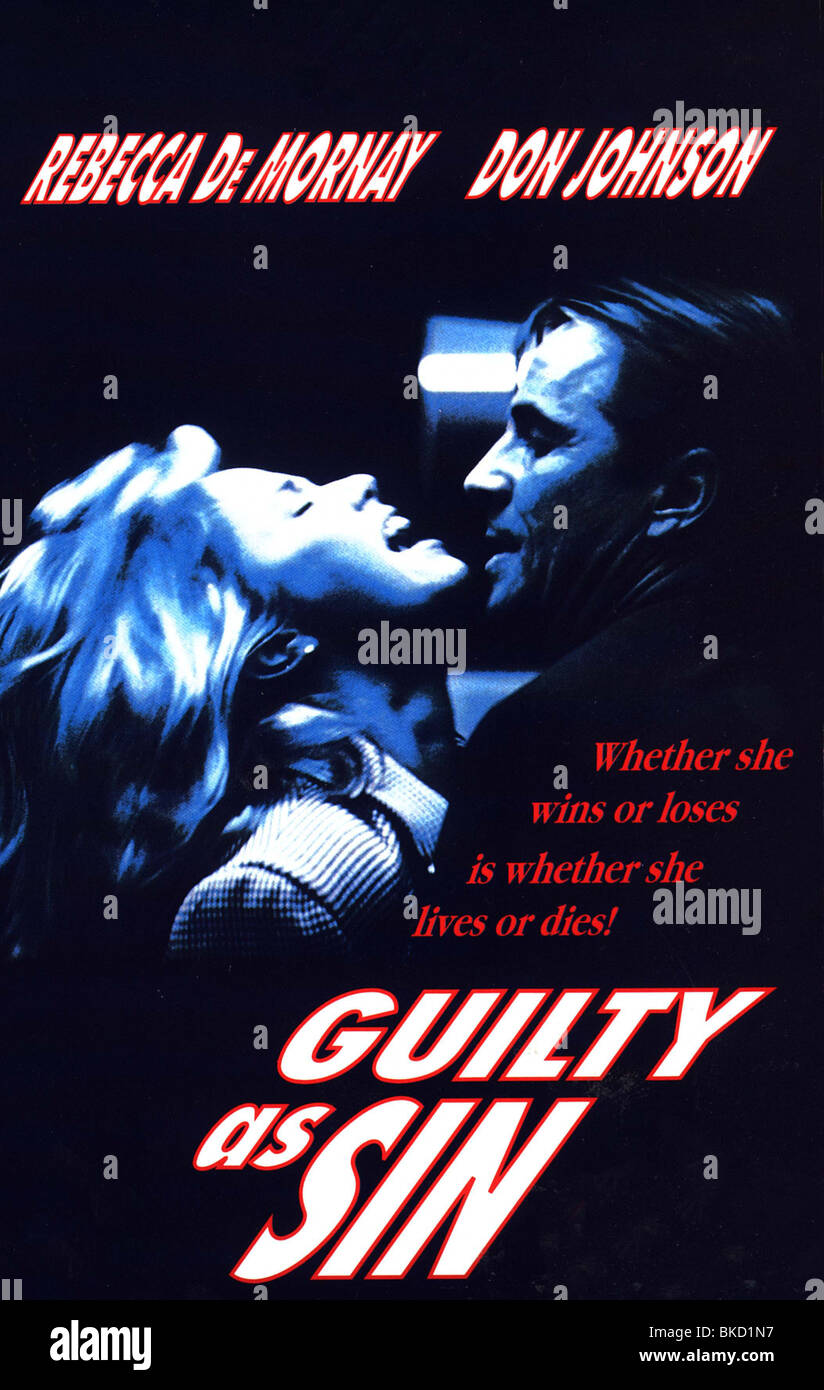GUILTY AS SIN -1993 POSTER Stock Photo