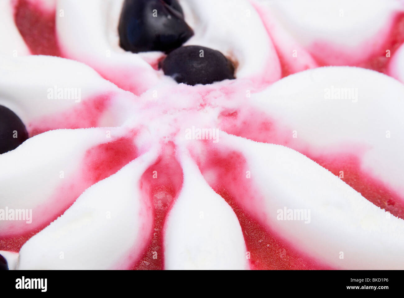 cherry ice cream close up Stock Photo