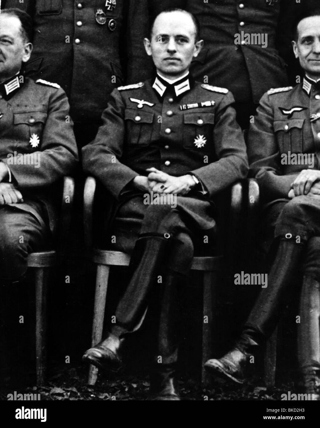 Gehlen, Reinhard, 3.4.1902 - 8.6.1979, German military officer, President of the German Federal Intelligence Bureau, half length, as colonel and head of "Foreign Forces - East" (Fremde Heere Ost), detail from a group picture, circa 1943, Stock Photo