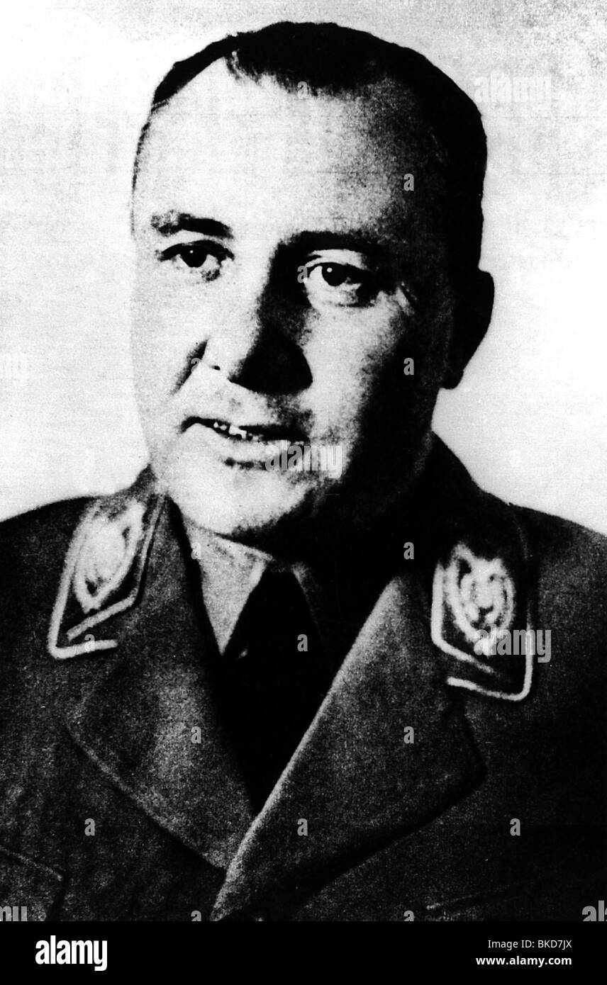 Bormann, Martin, 17.6.1900 - 2.5.1945, Nazi politician, personal secretary to Adolf Hitler 1943 - 1945, portrait, in the uniform, of a Reichsleiter of the NSDAP, Stock Photo