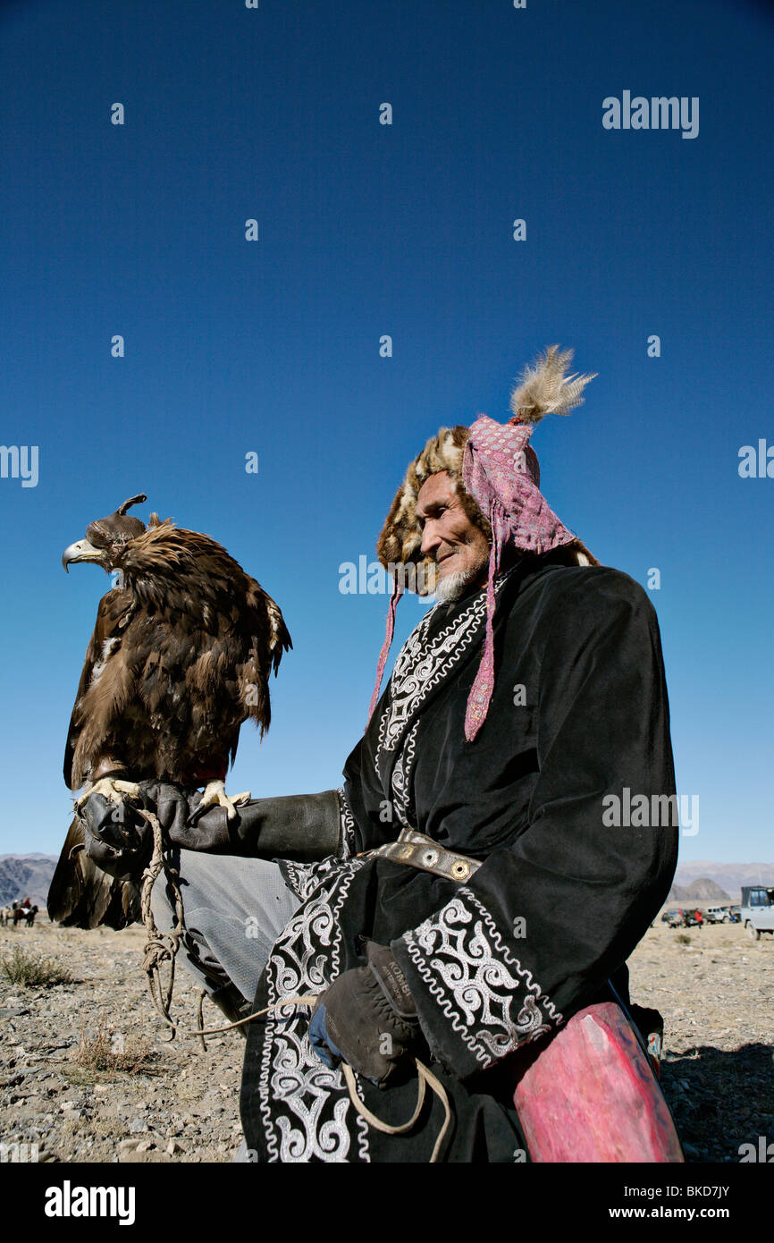 Eagle Hunter At Golden Eagle Festival Bayan Olgii Mongolia