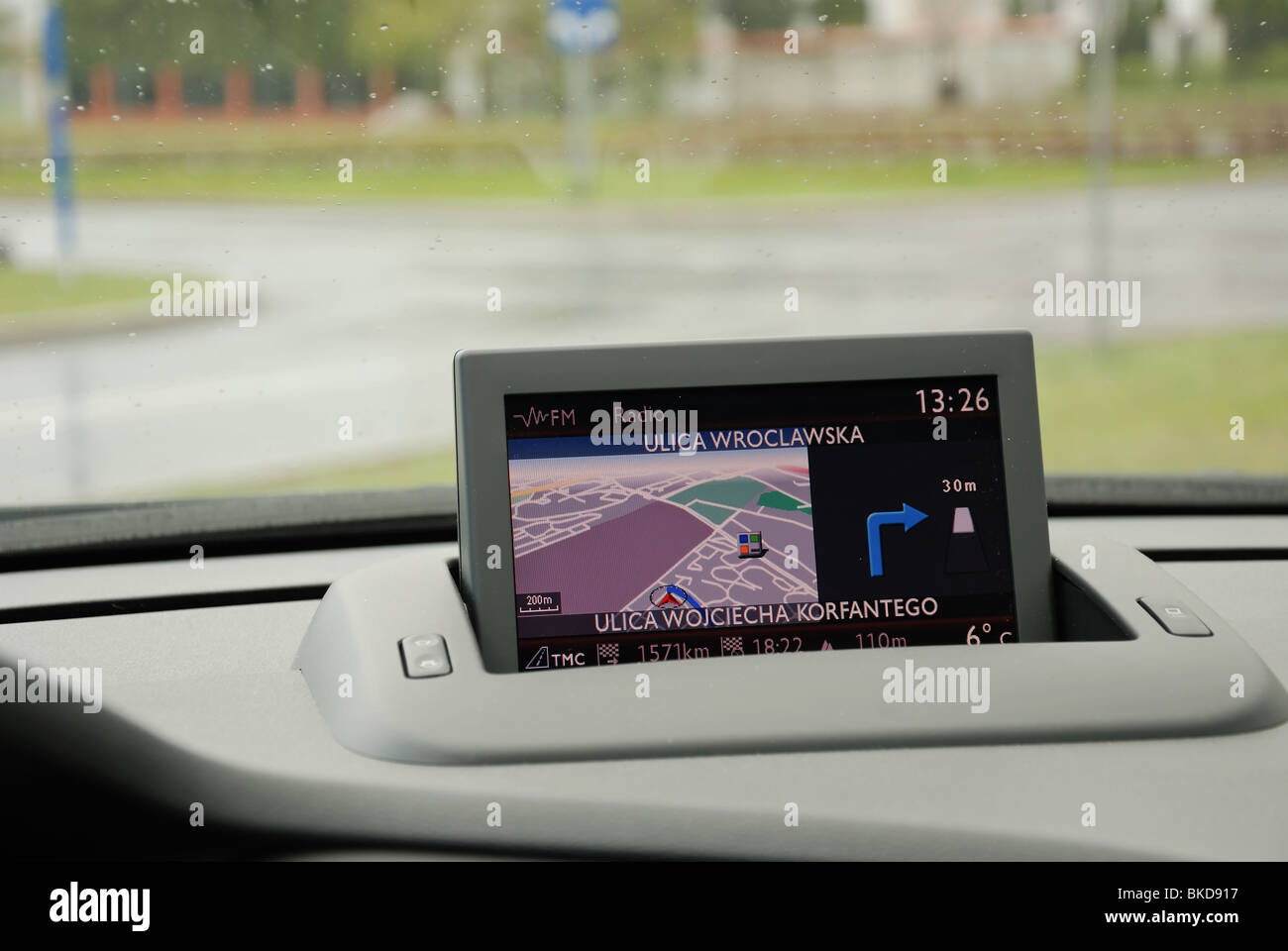 Peugeot 5008 1.6 THP - 2010 - interior details - satellite navigation (sat nav) Stock Photo