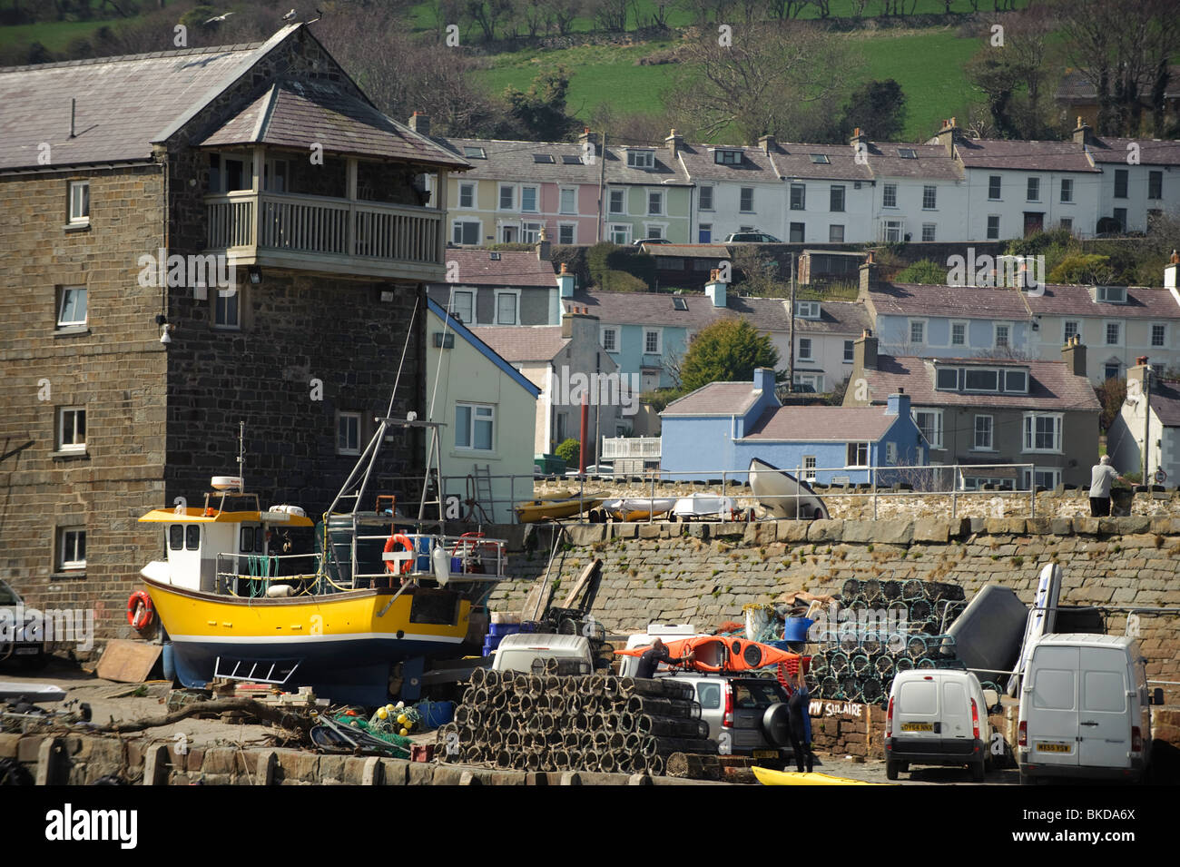 New Quay, a small village town on Cardigan Bay, once the home of Dylan Thomas, Ceredigion, Wales