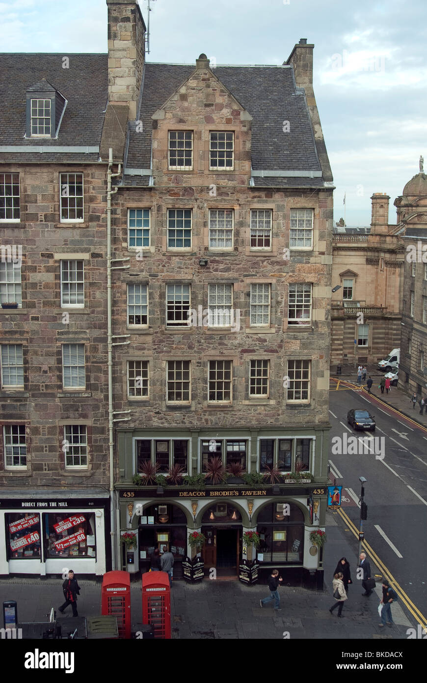 Deacon Brodie's Tavern, Royal Mile, Edinburgh Stock Photo
