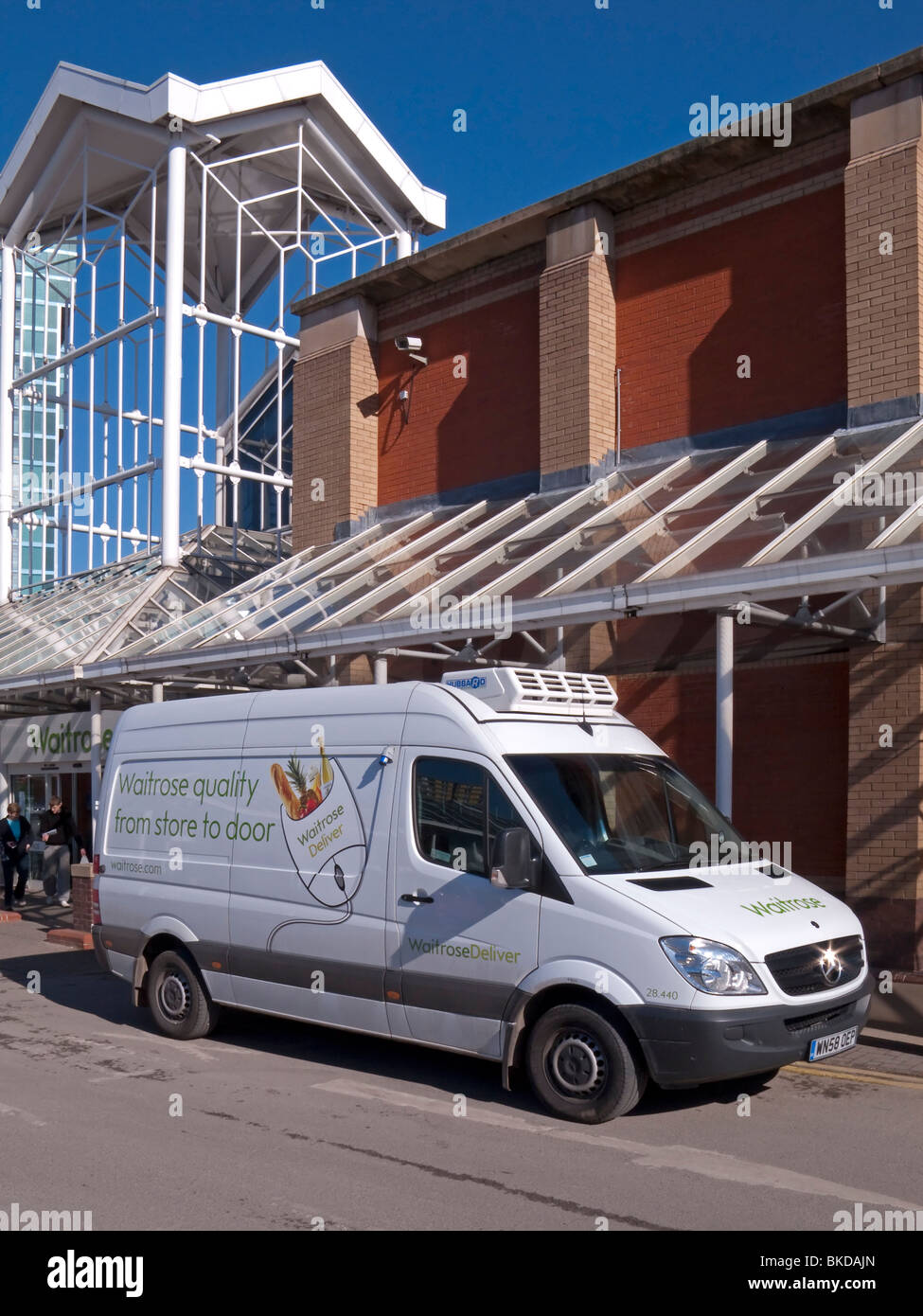 Waitrose Supermarket and delivery van Stock Photo