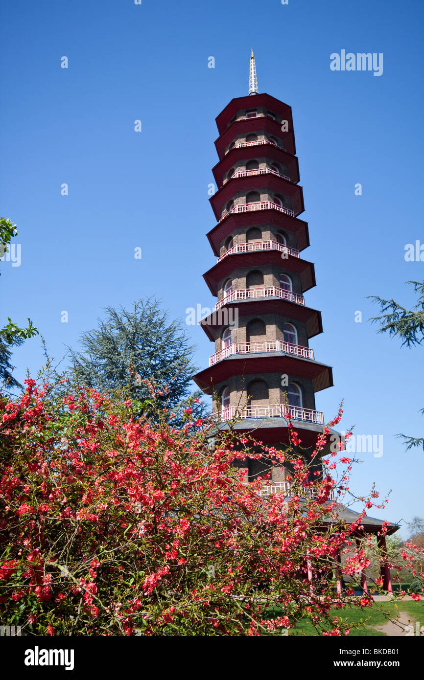 Chinese Pagoda Kew Gardens Stock Photo