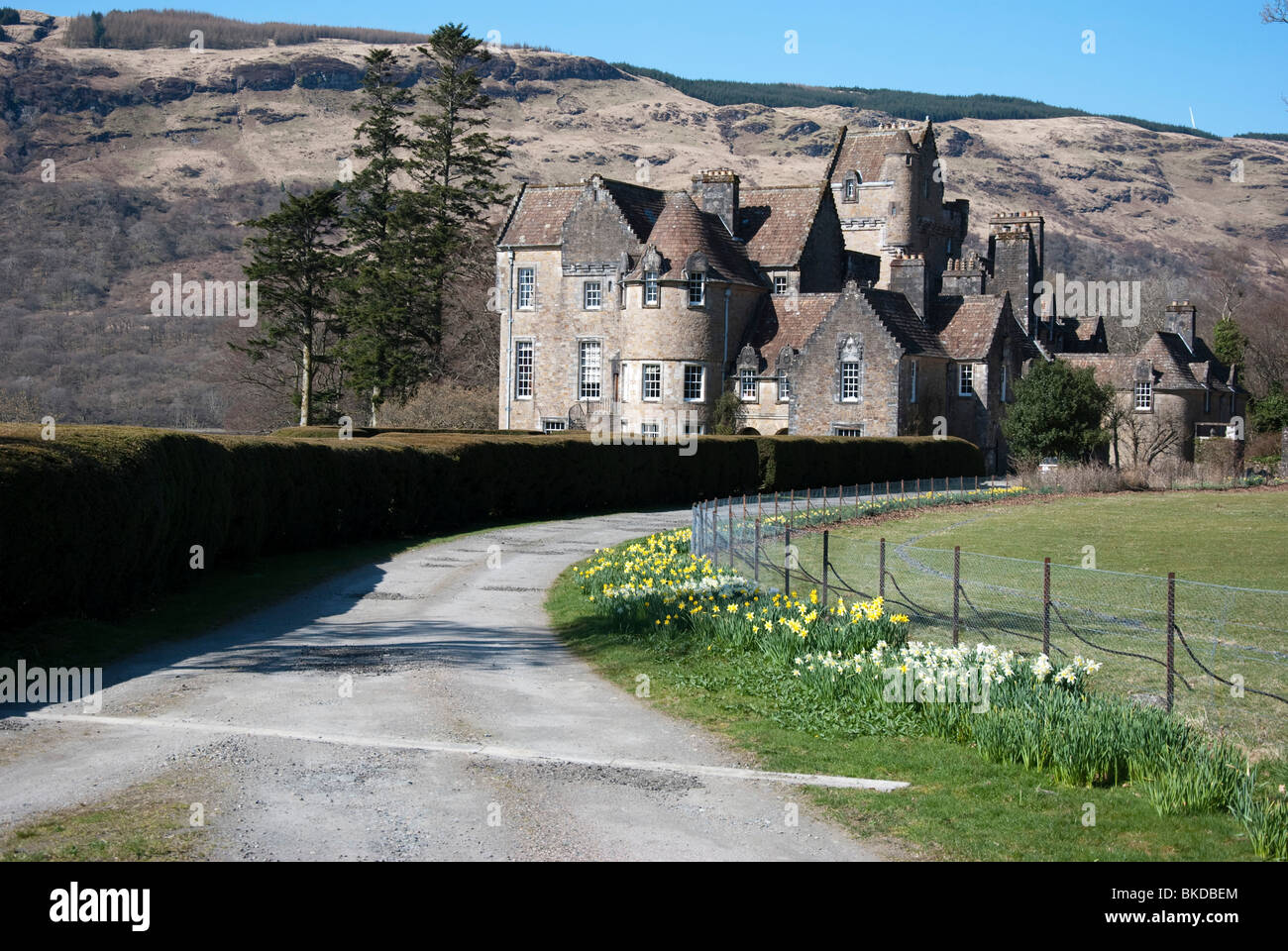 Ardkinglas House & Woodland Garden Glen Kinglas Loch Fyne Cairndow Argyll & Bute Scotland Stock Photo