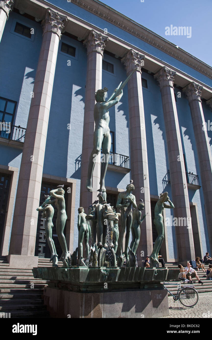 Carl Milles statue Orpheus outside the Consert Hall Hötorget Stockholm City Sweden Stock Photo
