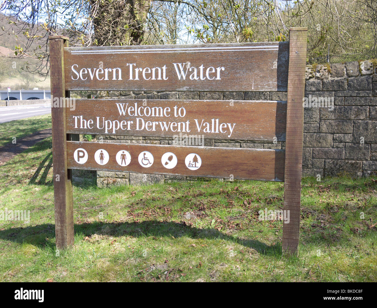Severn Trent Water sign at Bamford,Derbyshire, UK Stock Photo Alamy