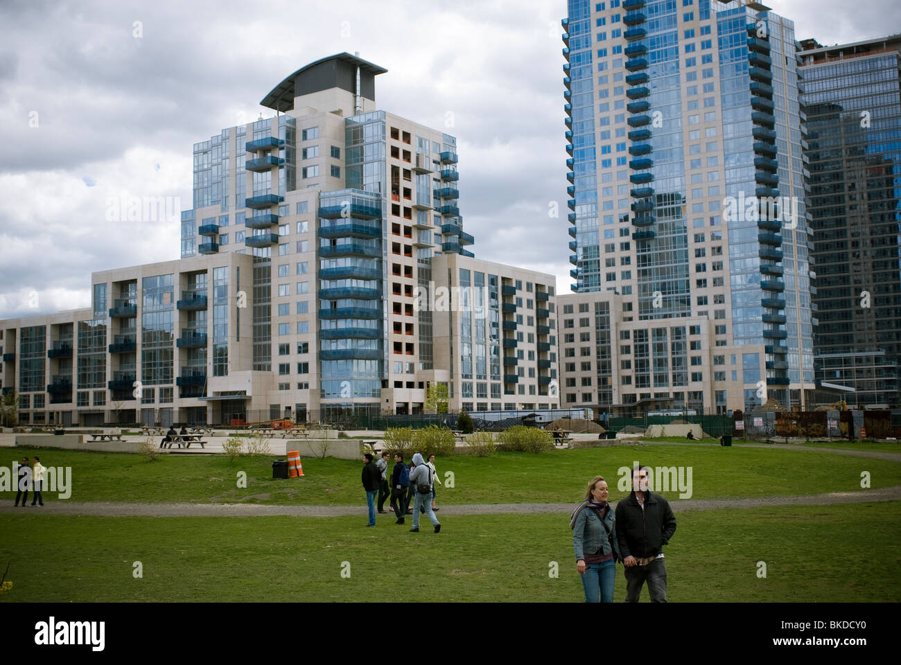 Real estate development on the Williamsburg waterfront is seen from