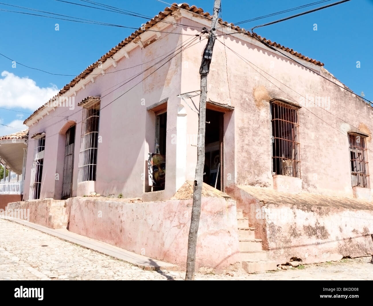 Old Building in Historical Centre of Old Trinidad, Cuba Stock Photo