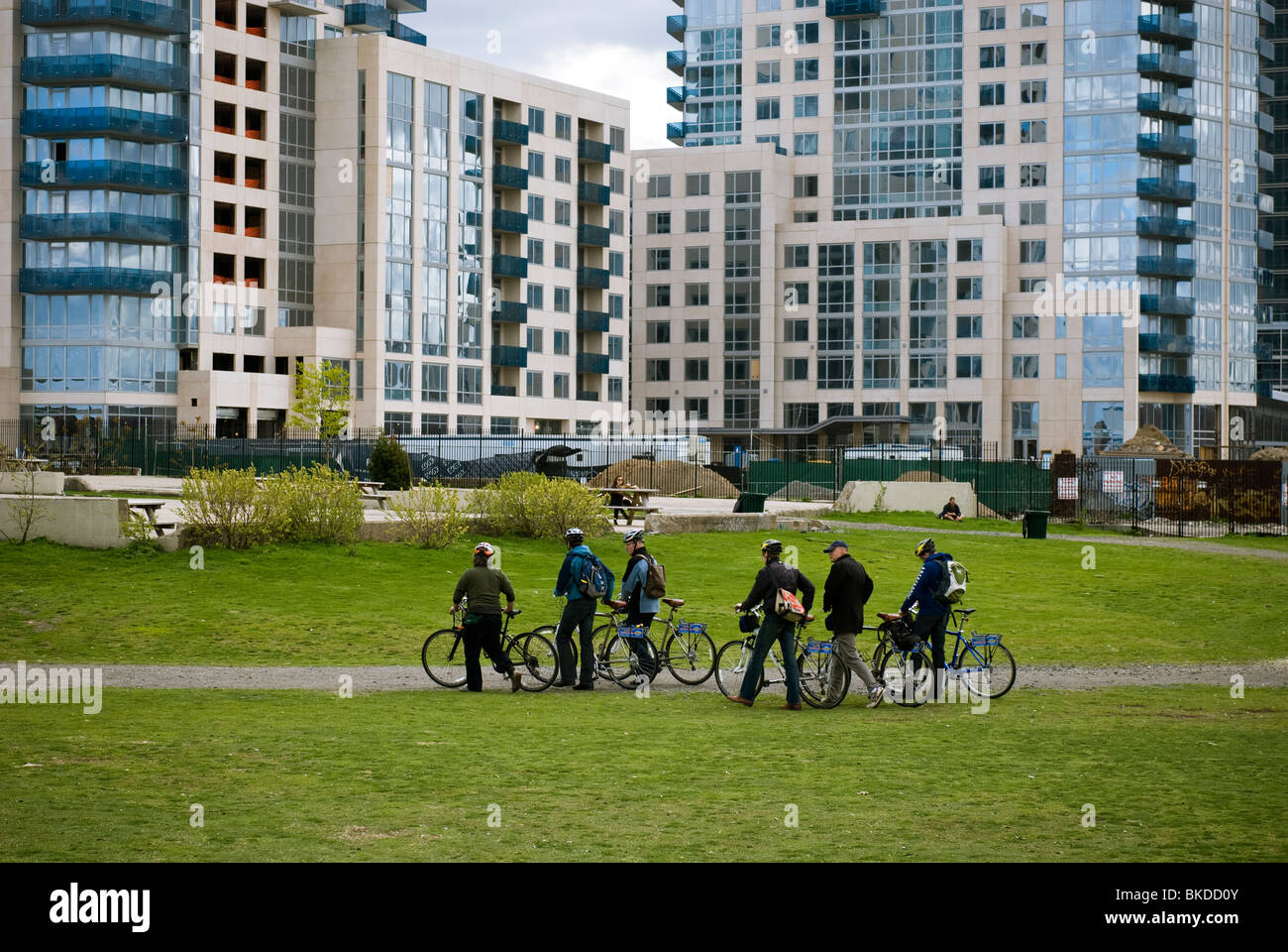 Real estate development on the Williamsburg waterfront is seen from