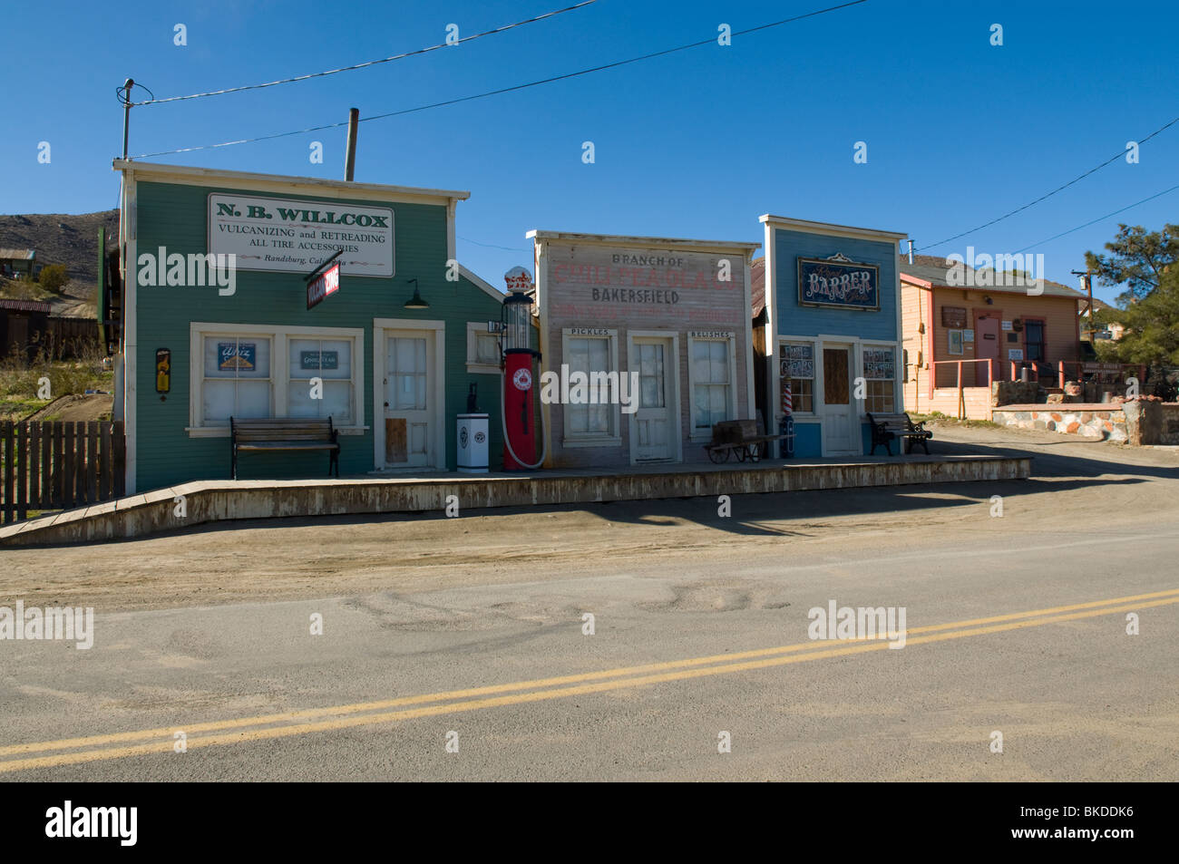 Restored buildings in Randsburg, California Stock Photo Alamy