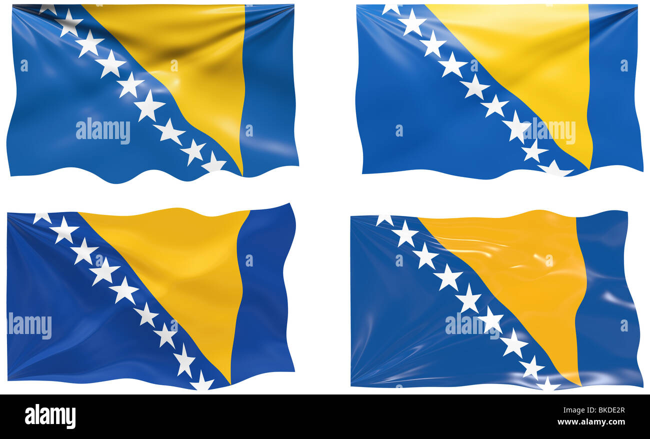 Great Image of the Flag of Bosnia Stock Photo - Alamy