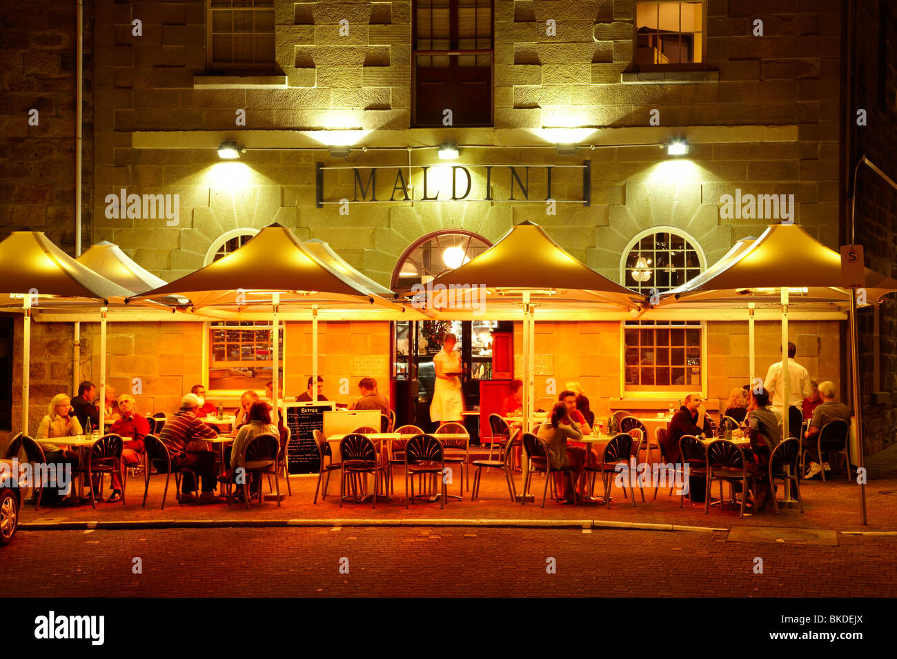 Maldini Restaurant, Salamanca Place, Hobart, Tasmania, Australia Stock Photo