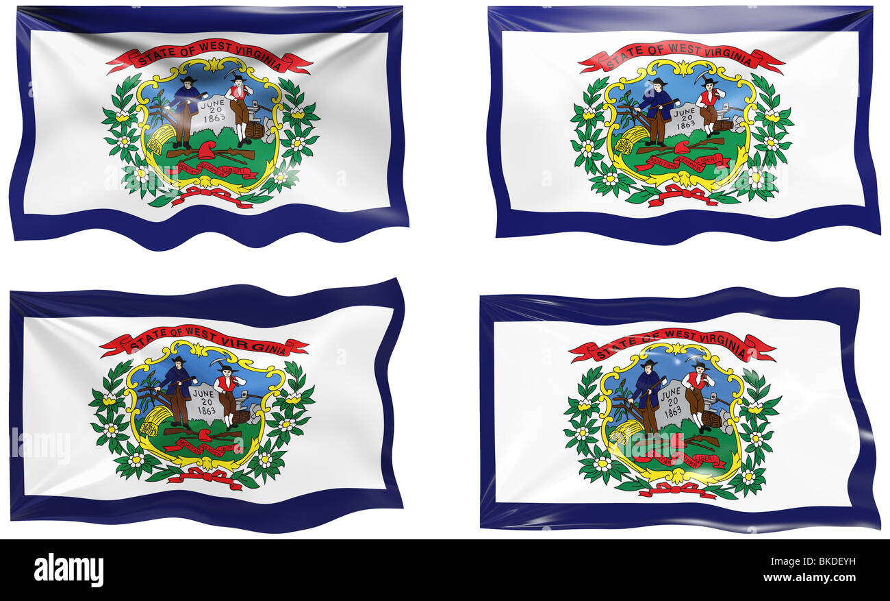 Great Image of the Flag of west Virginia Stock Photo
