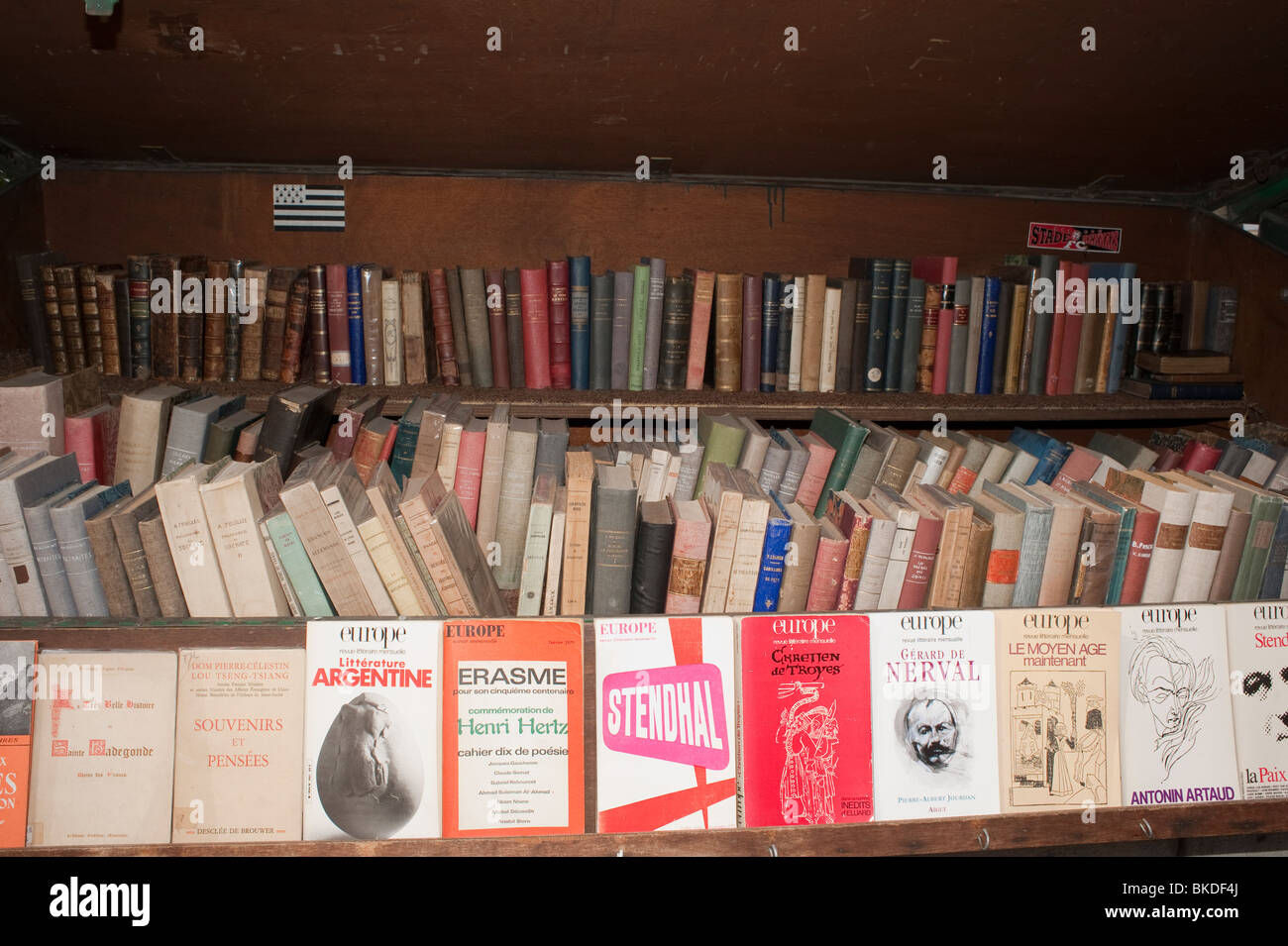 Old Books on Sale Outside Sidewalk Market, Paris, France, (Seine River
