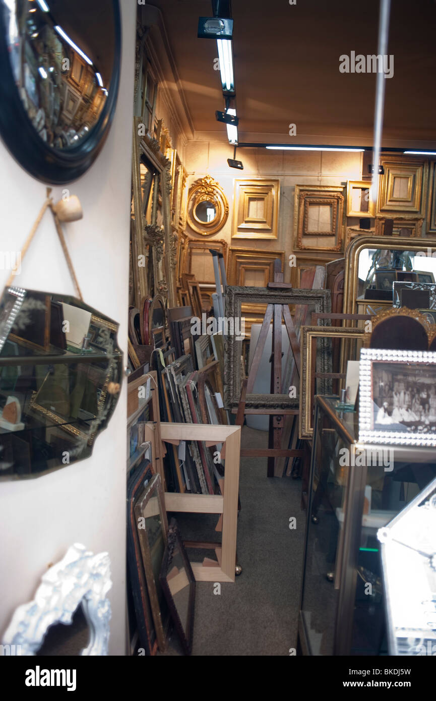Picture Framing Store In Latin Quarter, "Paris American Art Stock Photo