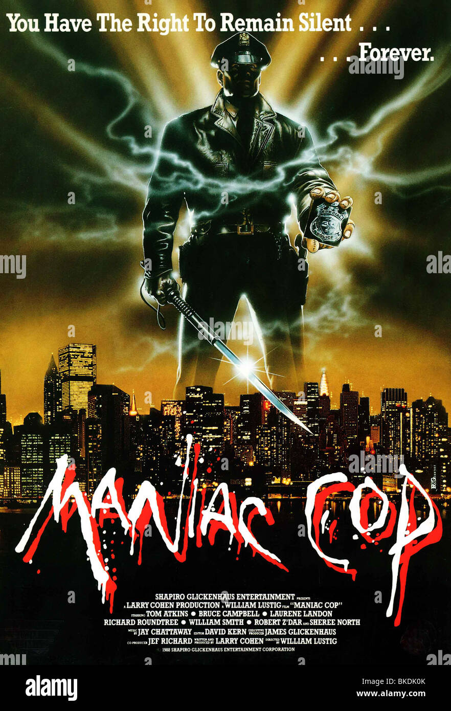 MANIAC COP 1988 POSTER Stock Photo Alamy