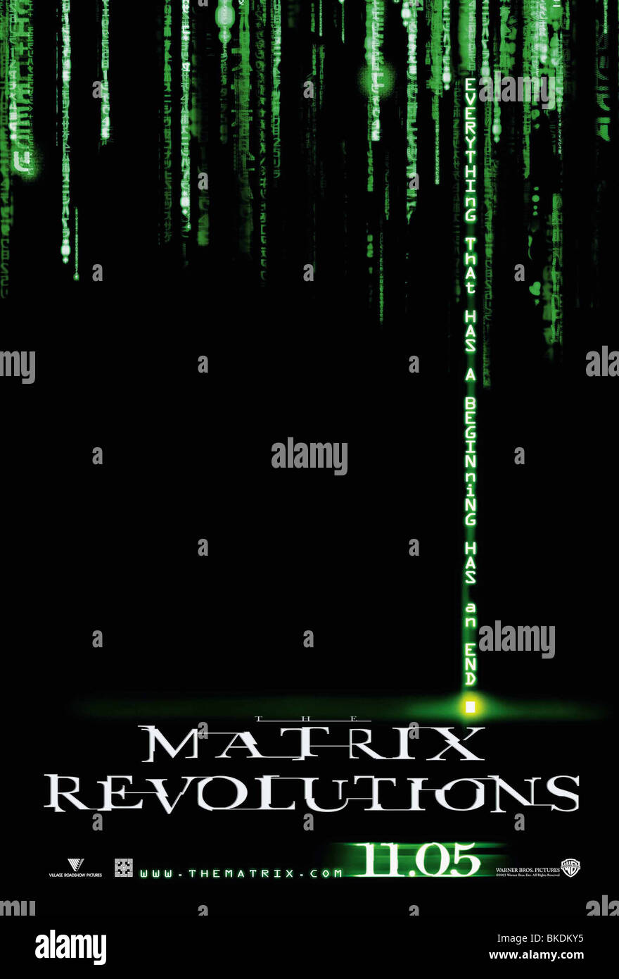 THE MATRIX REVOLUTIONS (2003) THE MATRIX 3 (ALT) POSTER MTX3 002-P2 Stock Photo