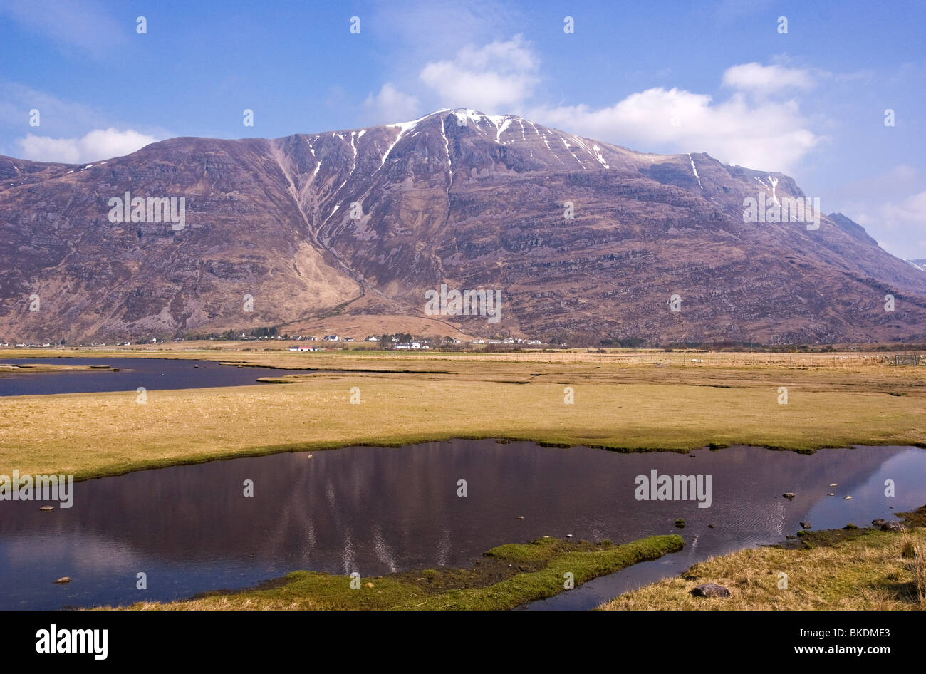 Famous Torridon mountain Liathach from west end of Glen Torridon in the