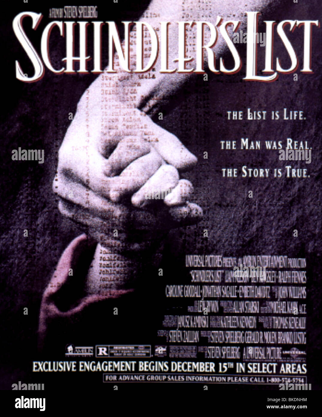 Film Schindlers List Stock Photos & Film Schindlers List Stock Images