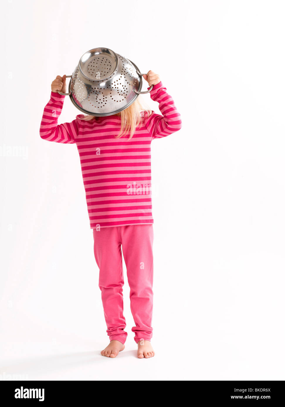 child with colander Stock Photo - Alamy