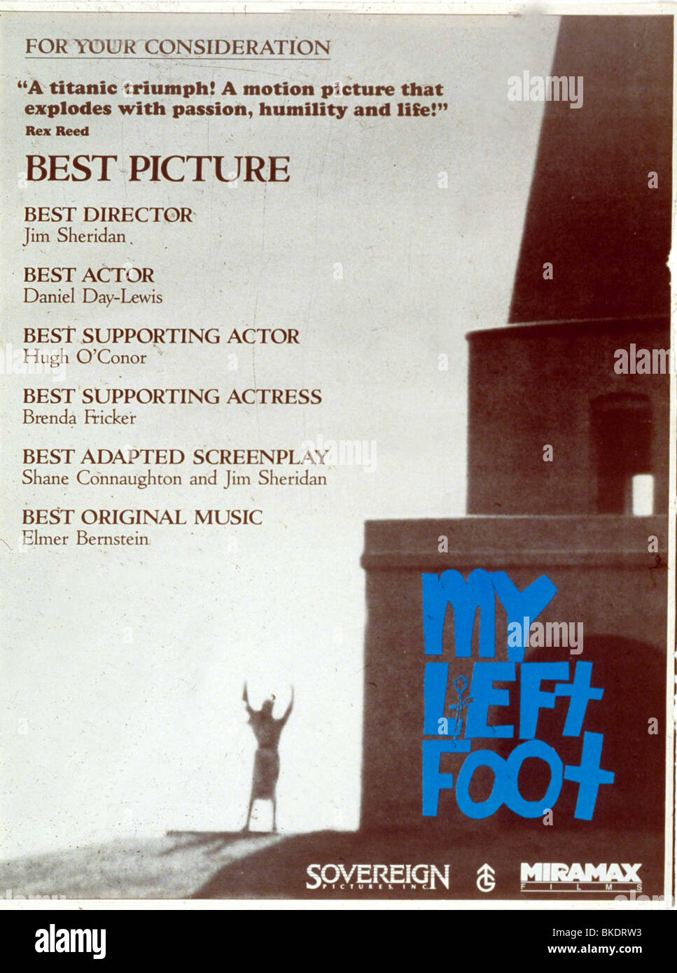 MY LEFT FOOT -1989 POSTER Stock Photo