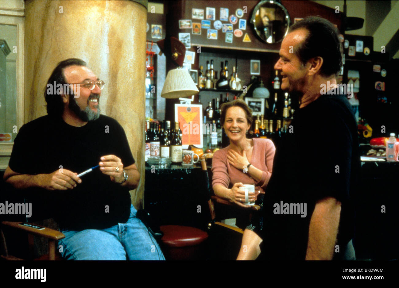 JACK NICHOLSON O/S 'AS GOOD AS IT GETS' (1998) WITH JAMES L BROOKS (DIR) AND HELEN HUNT NCHL 011 Stock Photo