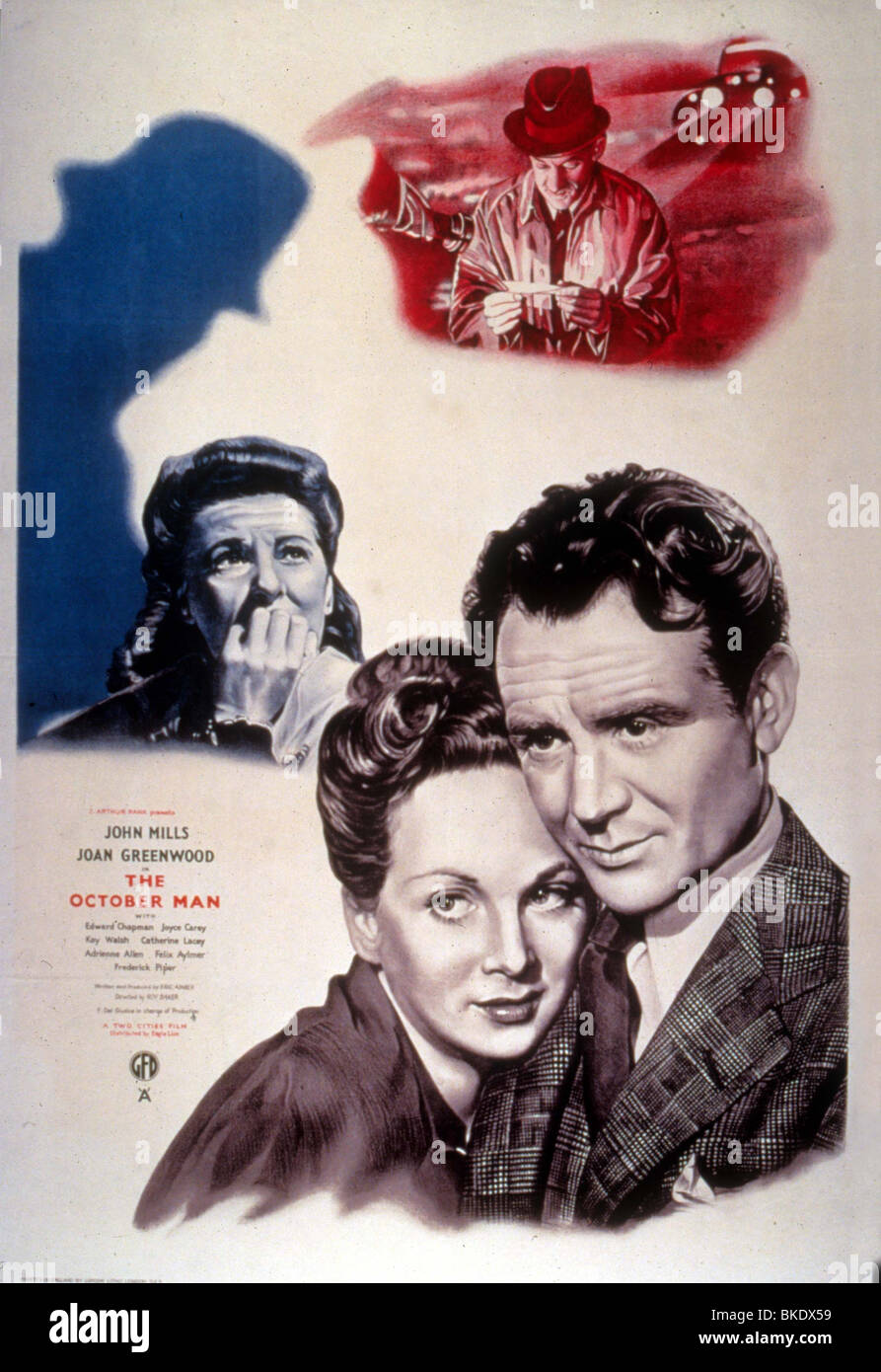 THE OCTOBER MAN -1947 POSTER Stock Photo