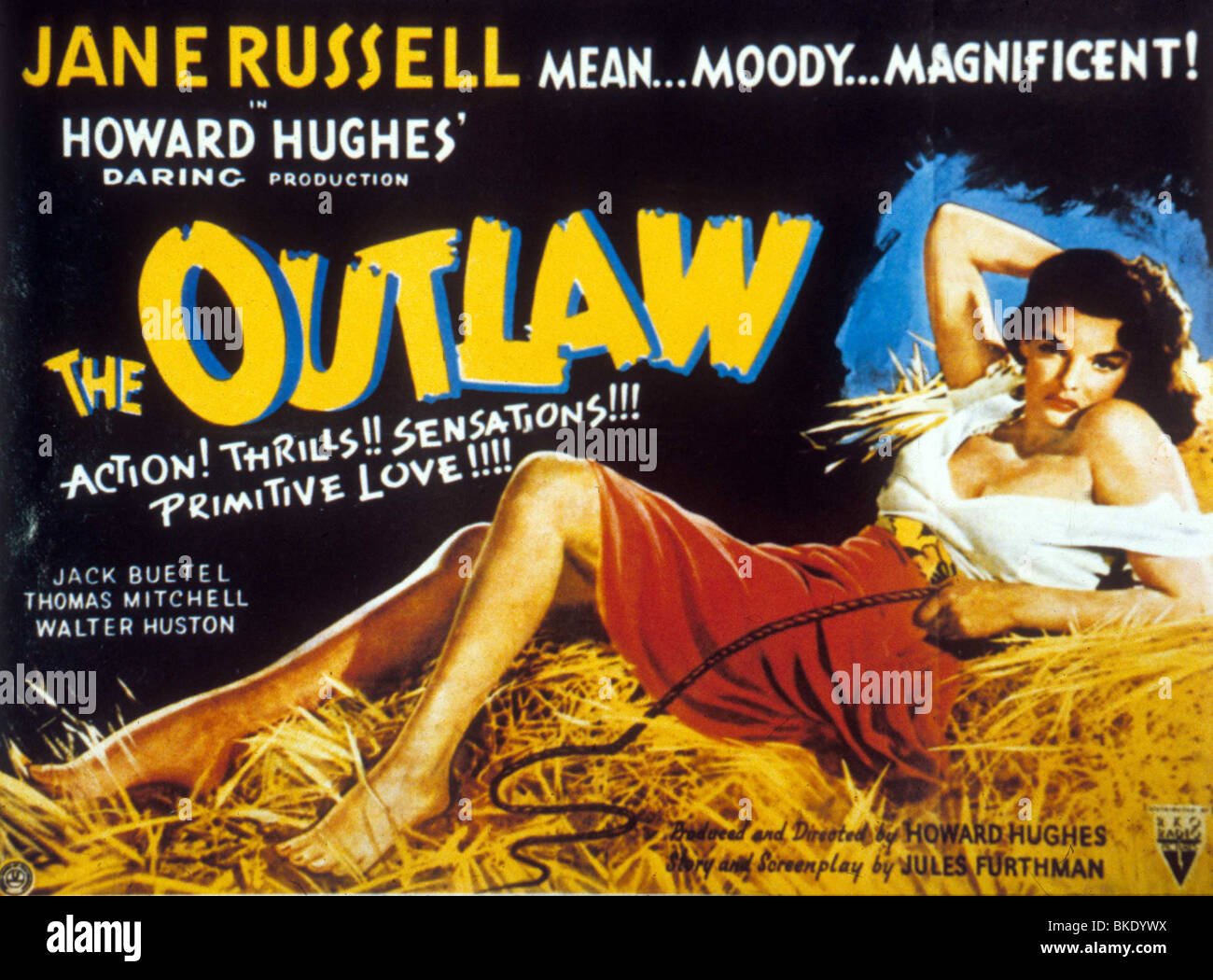 THE OUTLAW -1943 POSTER Stock Photo