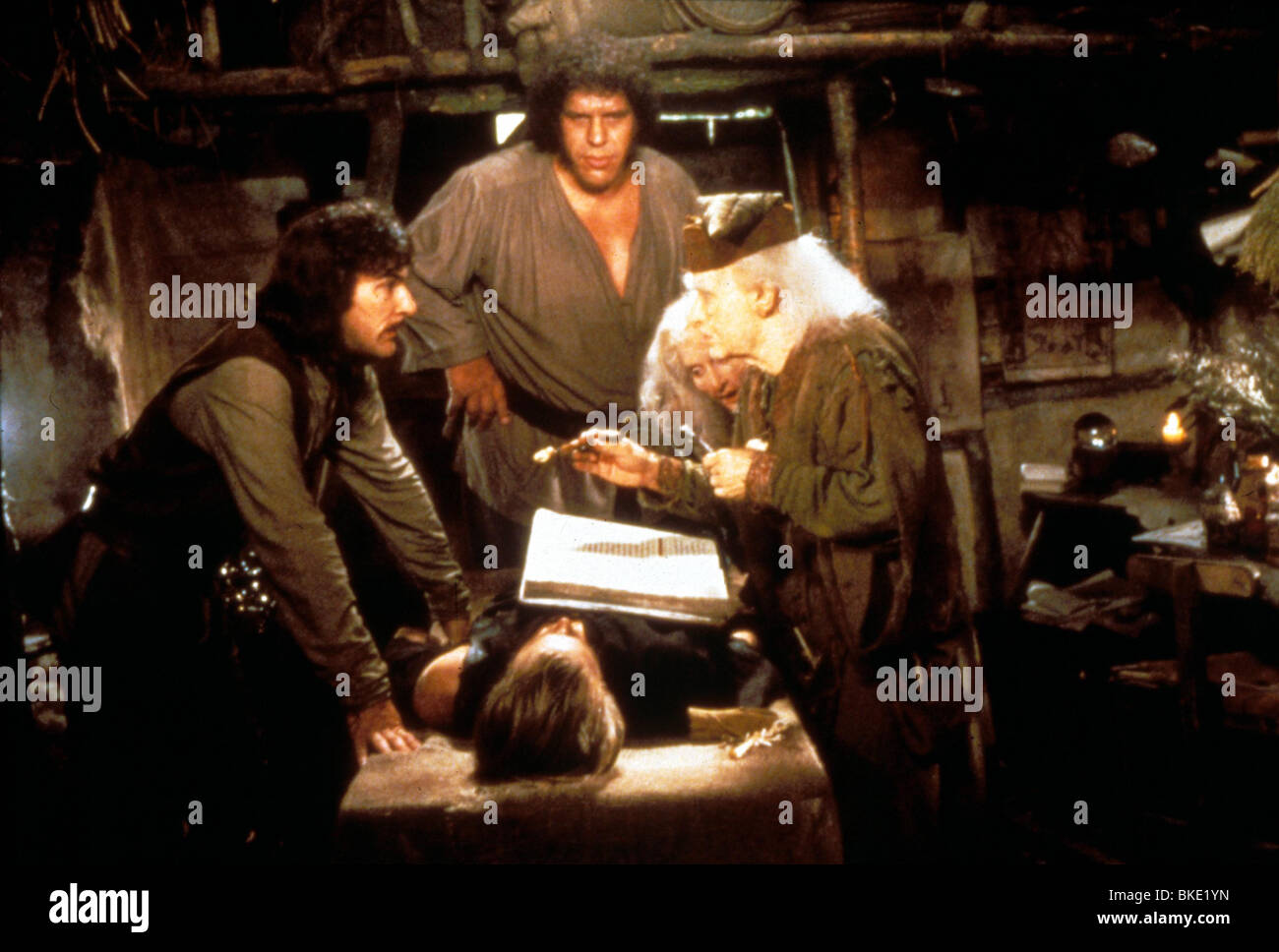 THE PRINCESS BRIDE (1987) MANDY PATINKIN, ANDRE THE GIANT, CARY ELWES, BILLY CRYSTAL PRB 032 Stock Photo