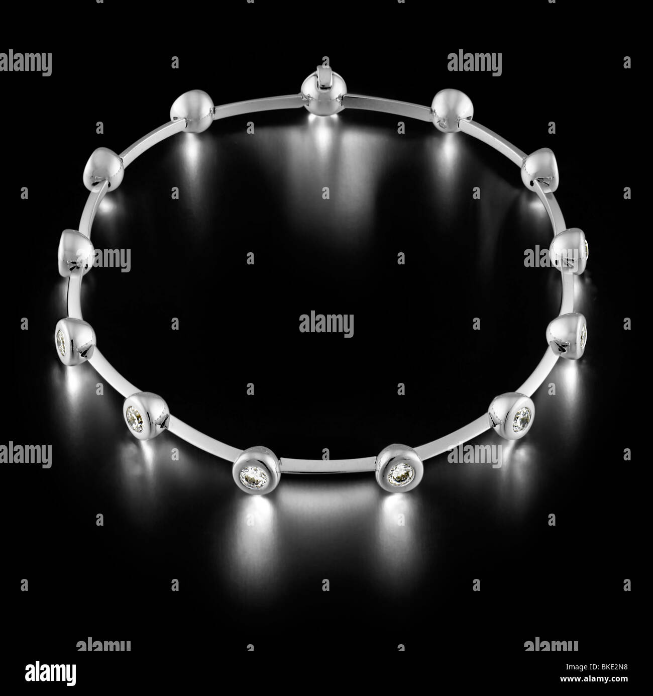 white gold diamond necklace Stock Photo Alamy