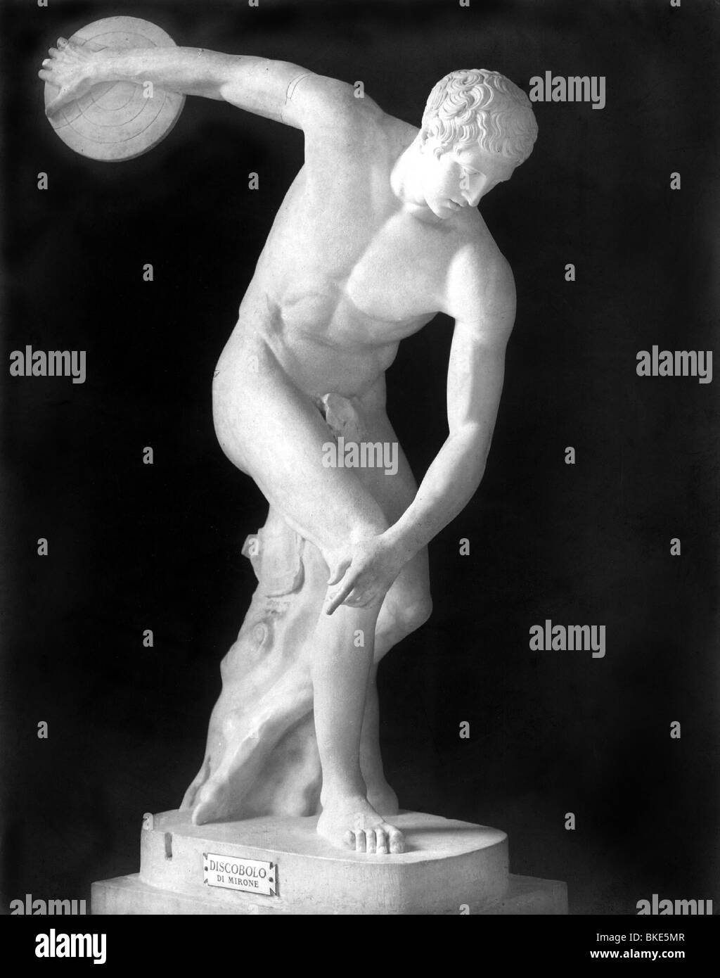 sport, ancient world, discobolus, Roman copy of the statue of Miron, Vatican Museum, Rome, Stock Photo