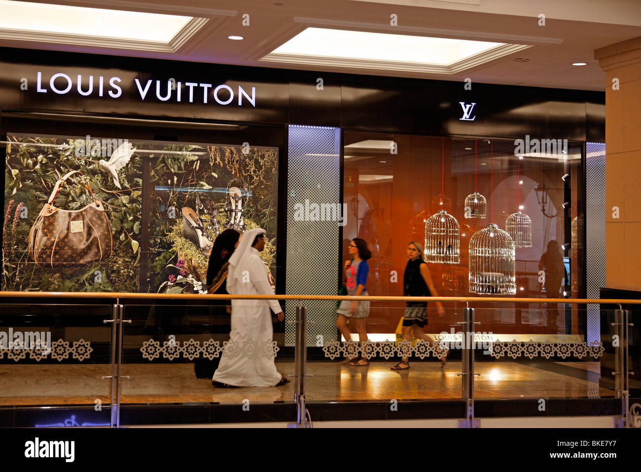 Louis Vuitton shop at Dubai Mall of Emirates shopping mall Stock Photo