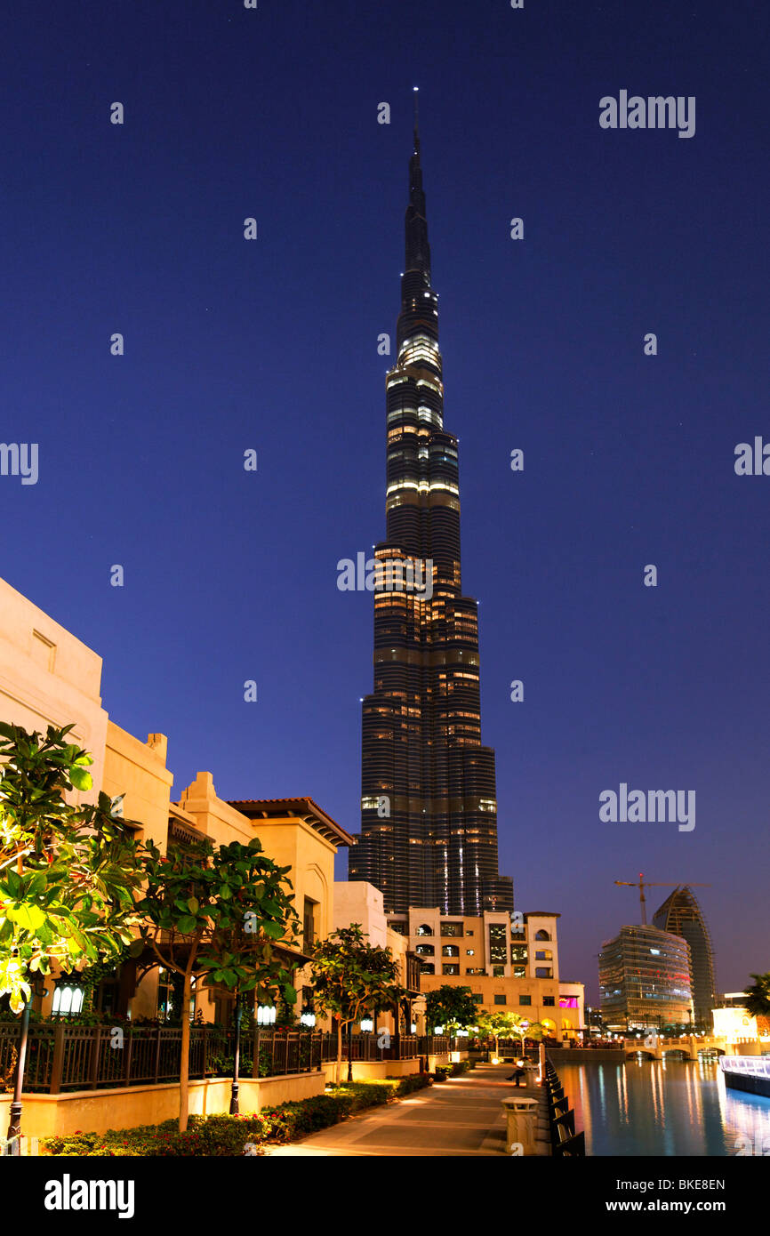 Burj Khalifa, highest Skycraper in the World, 828 meter, Burj Dubai, Dubai Mall, United Arab Emirates Stock Photo