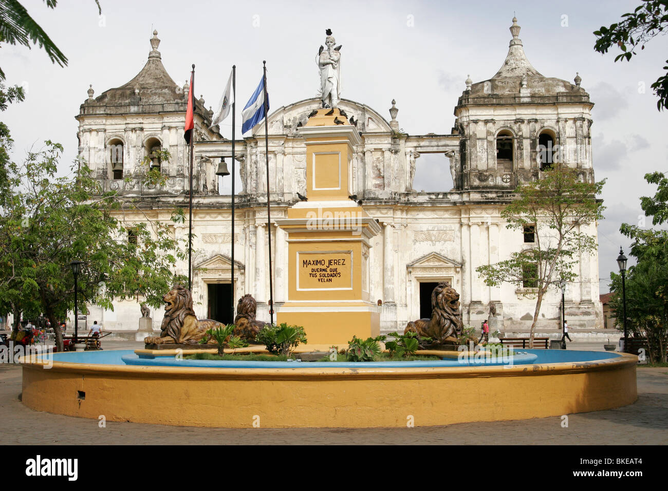 Basilica de la Asuncion, Leon, Nicaragua Stock Photo