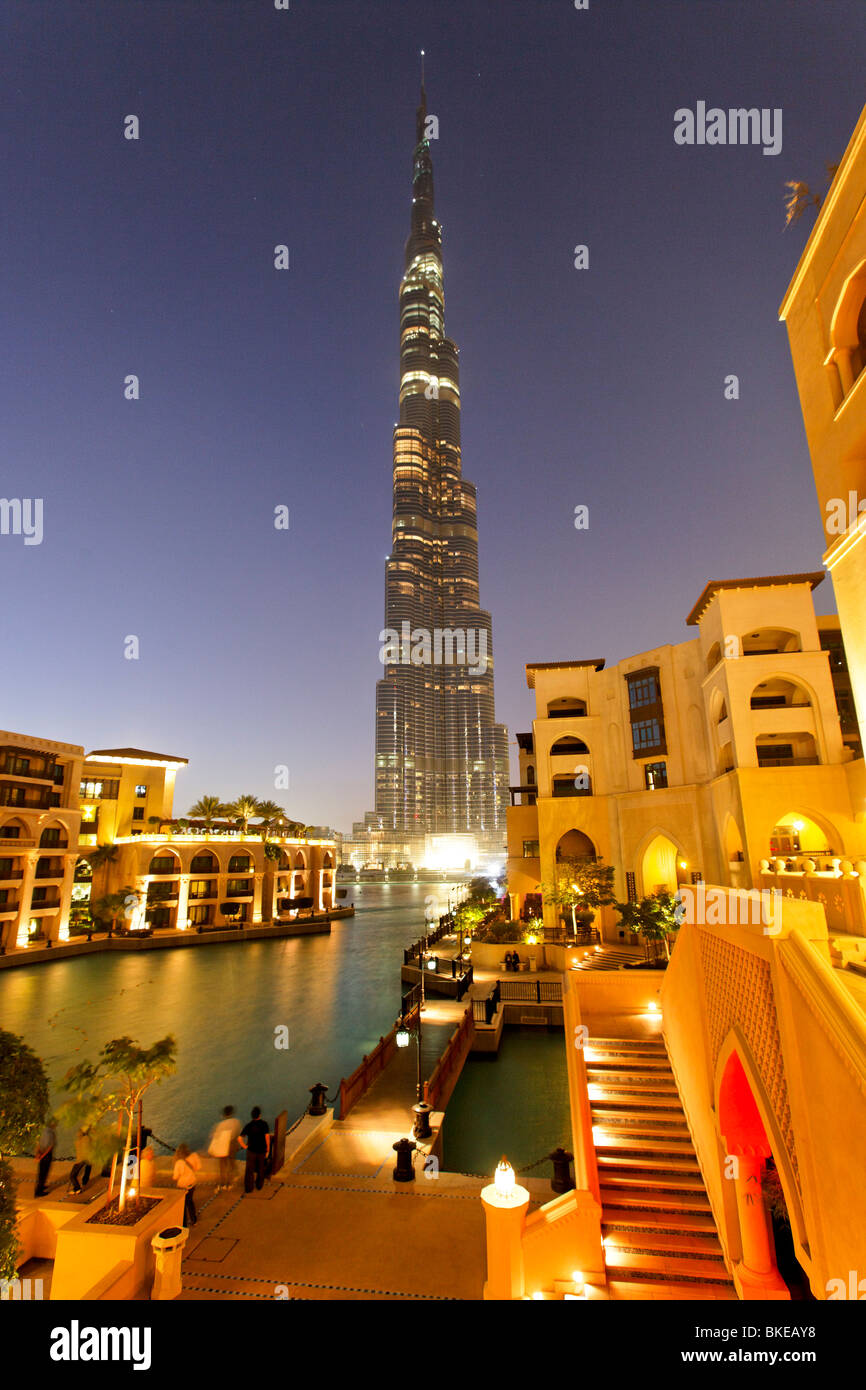 Burj Khalifa, highest Skycraper in the World, 828 meter, Burj Dubai, Dubai United Arab Emirates Stock Photo