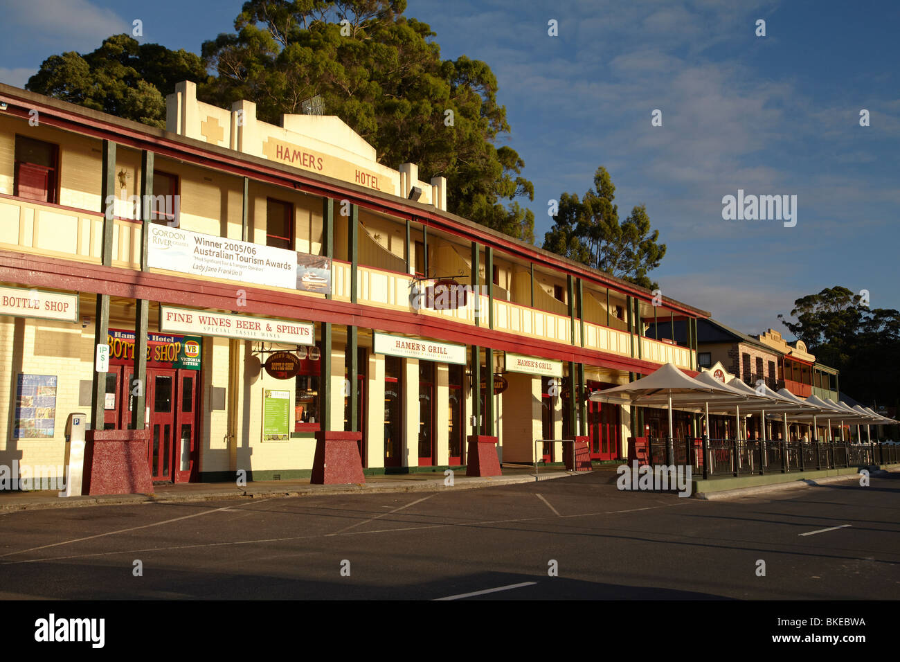 Hamers Hotel, Esplanade, Strahan, Western Tasmania, Australia Stock