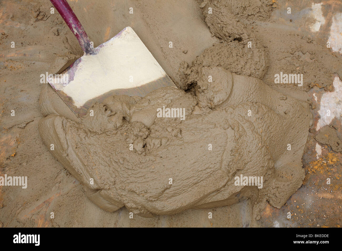mixed cement with spade detail Stock Photo Alamy