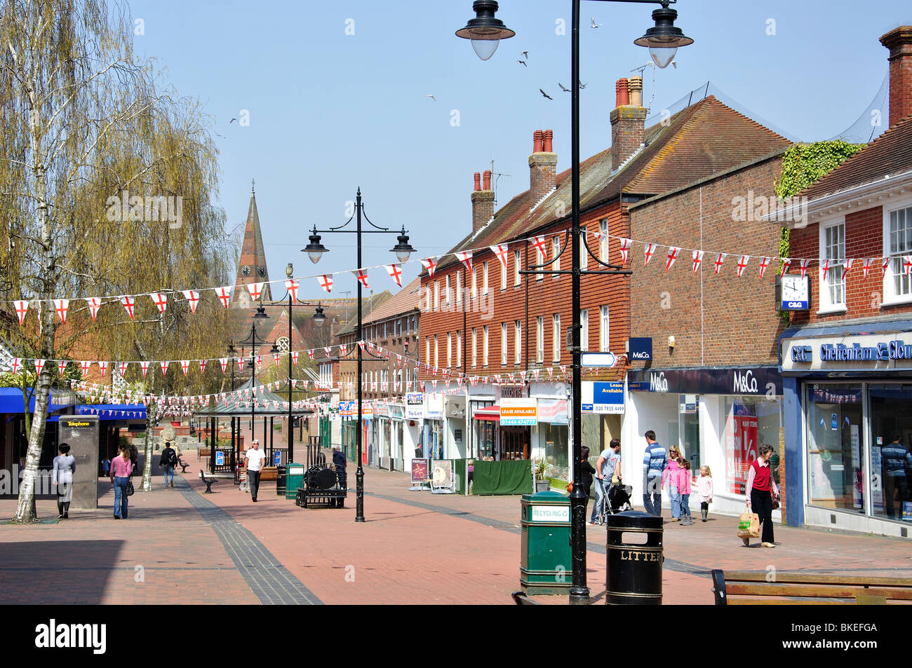 Church Walk, Burgess Hill, West Sussex, England, United Kingdom Stock