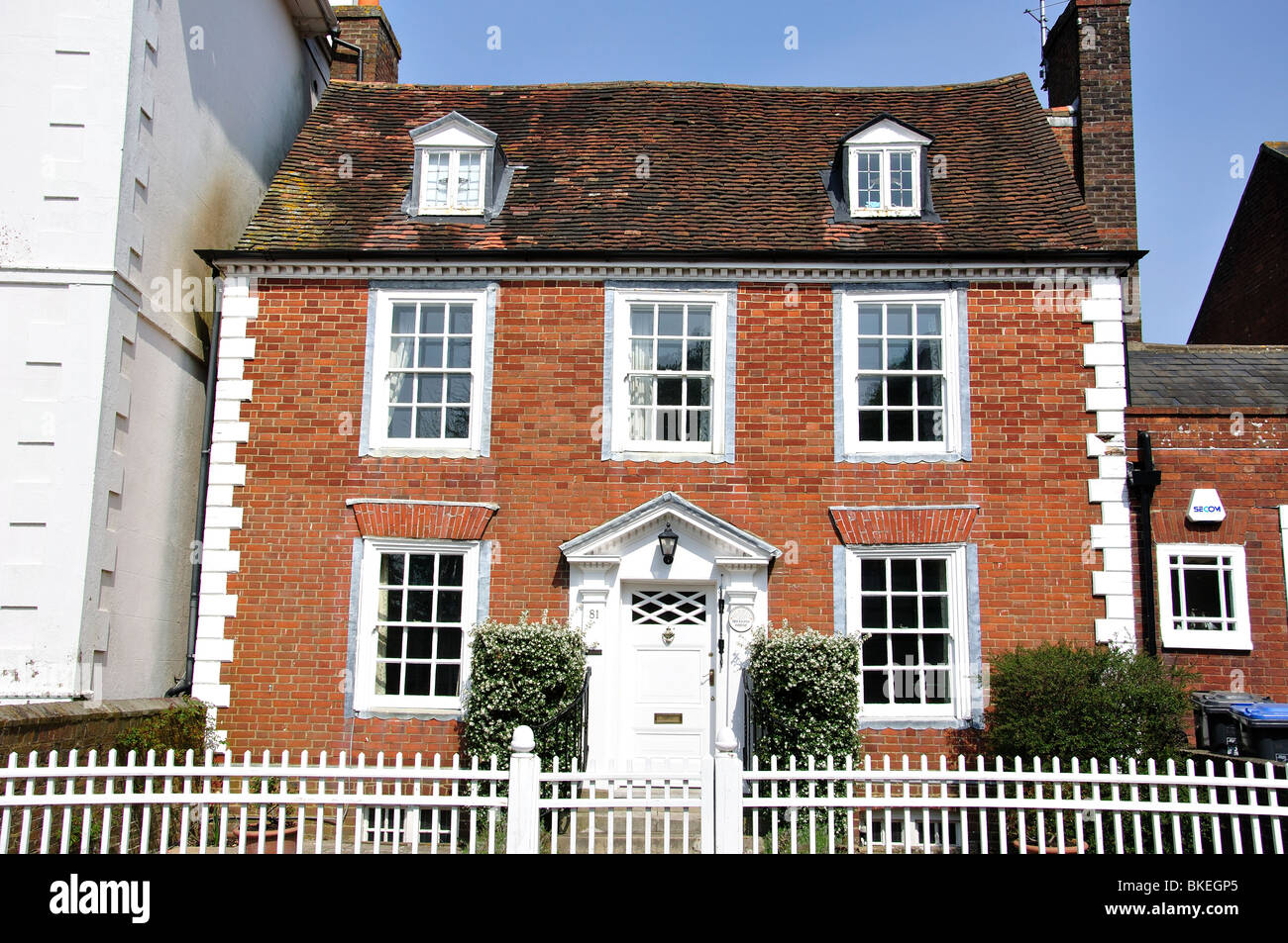 Small Georgian house, High Street, Hurstpierpoint, West Sussex, England, United Kingdom Stock Photo