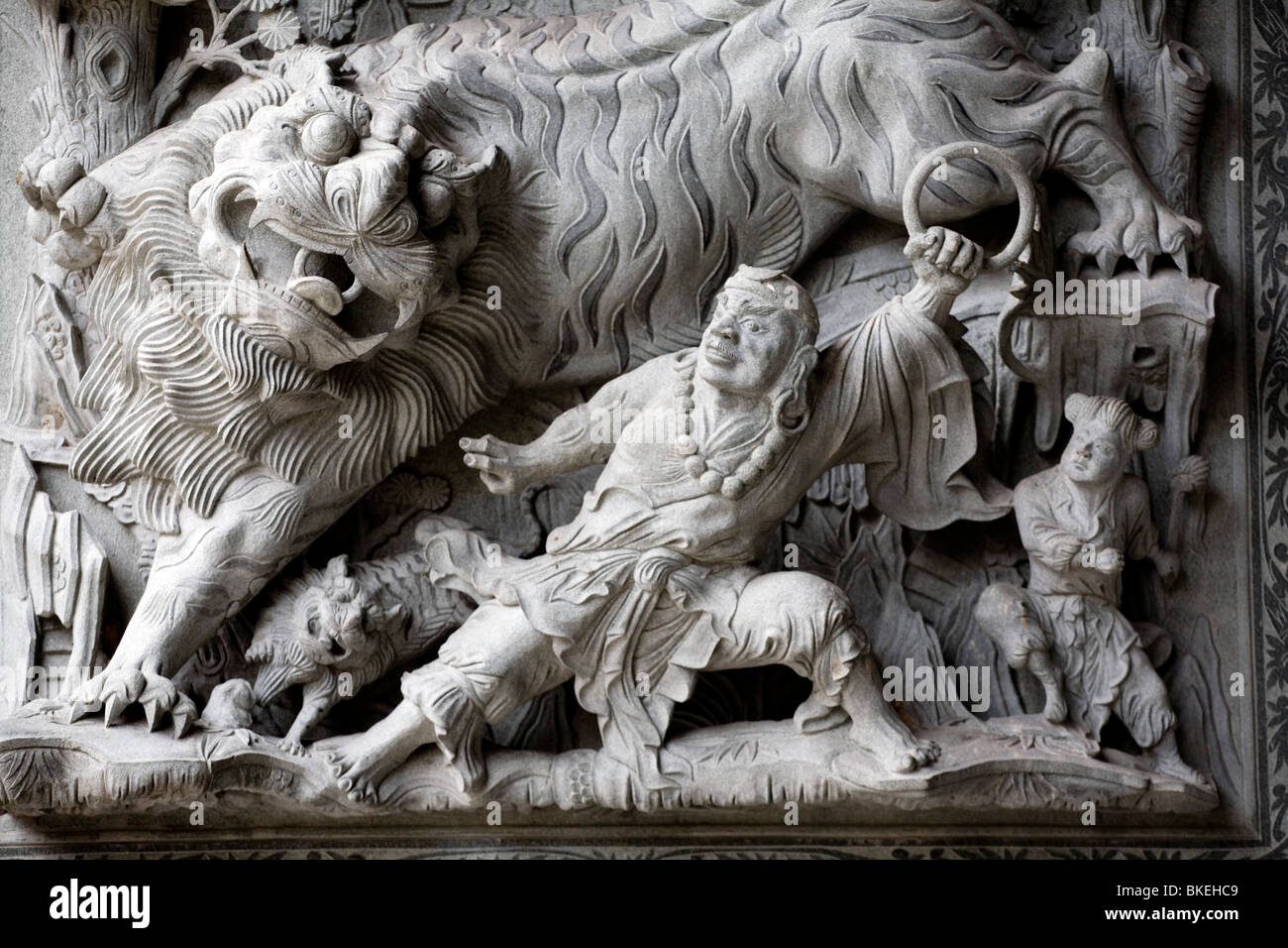 stone carving of Chinese fable Stock Photo - Alamy